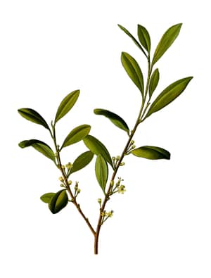 Folhas da planta cocaína