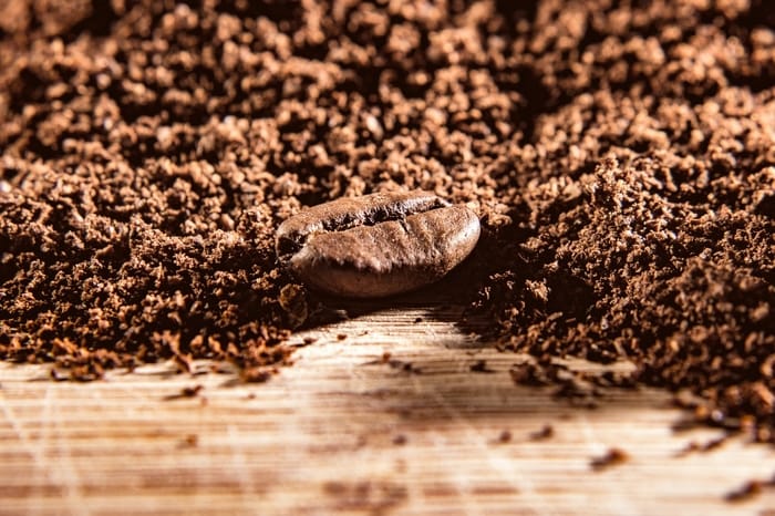 Pó de café derramado 